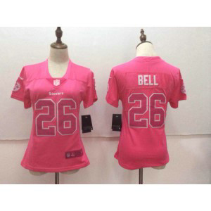 Nike Steelers 26 Le'Veon Bell Pink Stitched NFL Limited Rush Fashion Women Jersey Nike Steelers 26 Le'Veon Bell Pink Stitched NFL Limited Rush Fashion Women Jersey
