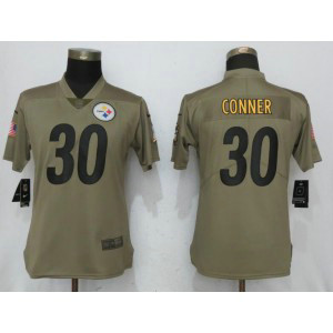 Nike Steelers 30 James Conner Olive 2017 Salute To Service Limited Women Jersey Nike Steelers 30 James Conner Olive 2017 Salute To Service Limited Women Jersey