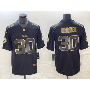 Nike Steelers 30 Jaylen Warren Black Gold Vapor Limited Men Jersey Nike Steelers 30 Jaylen Warren Black Gold Vapor Limited Men Jersey