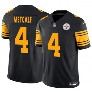 Nike Steelers 4 DK Metcalf Black Color Rush F.U.S.E. Vapor Limited Men Jersey Nike Steelers 4 DK Metcalf Black Color Rush F.U.S.E. Vapor Limited Men Jersey