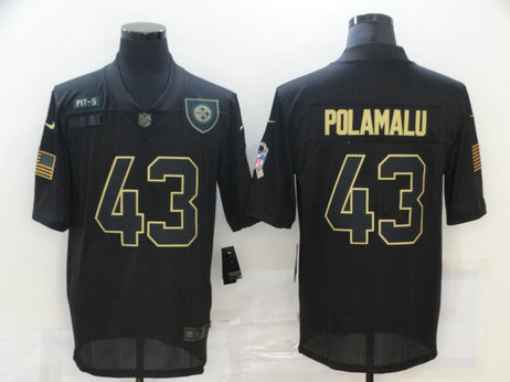 Nike Steelers 43 Troy Polamalu Black 2020 Salute To Service Limited Jersey Nike Steelers 43 Troy Polamalu Black 2020 Salute To Service Limited Jersey