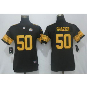 Nike Steelers 50 Ryan Shazier Black Color Rush Limited Women Jersey Nike Steelers 50 Ryan Shazier Black Color Rush Limited Women Jersey