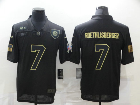 Nike Steelers 7 Ben Roethlisberger Black 2020 Salute To Service Limited Jersey Nike Steelers 7 Ben Roethlisberger Black 2020 Salute To Service Limited Jersey