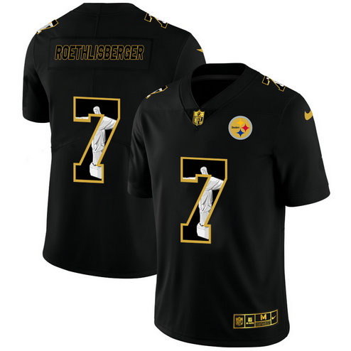 Nike Steelers 7 Ben Roethlisberger Black Jesus Faith Edition Limited Jersey Nike Steelers 7 Ben Roethlisberger Black Jesus Faith Edition Limited Jersey