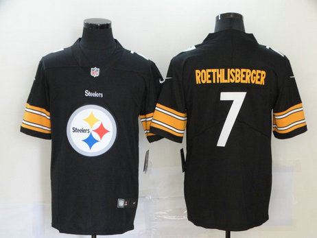 Nike Steelers 7 Ben Roethlisberger Black Team Big Logo Vapor Untouchable Limited Jersey Nike Steelers 7 Ben Roethlisberger Black Team Big Logo Vapor Untouchable Limited Jersey