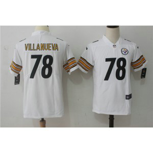 Nike Steelers 78 Alejandro Villanueva White Vapor Untouchable Limited Youth Jersey