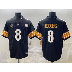Nike Steelers 8 Rodgers Black F.U.S.E. Vapor Limited Men Jersey with Patch Nike Steelers 8 Rodgers Black F.U.S.E. Vapor Limited Men Jersey with Patch