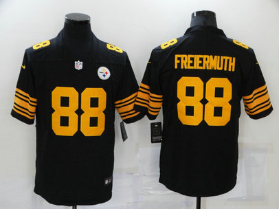 Nike Steelers 88 Pat Freiermuth Black Color Rush Limited Jersey Nike Steelers 88 Pat Freiermuth Black Color Rush Limited Jersey
