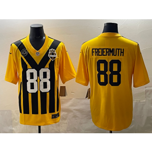 Nike Steelers 88 Pat Freiermuth Yellow Throwback Men Jersey Nike Steelers 88 Pat Freiermuth Yellow Throwback Men Jersey