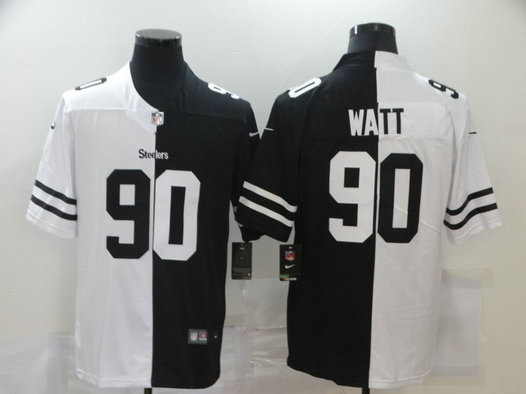 Nike Steelers 90 T.J. Watt Black And White Split Vapor Untouchable Limited Jersey Nike Steelers 90 T.J. Watt Black And White Split Vapor Untouchable Limited Jersey
