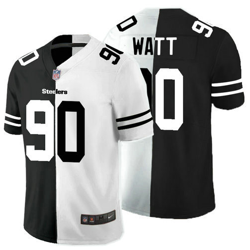 Nike Steelers 90 T.J. Watt Black And White Split Vapor Untouchable Limited Jersey Nike Steelers 90 T.J. Watt Black And White Split Vapor Untouchable Limited Jersey
