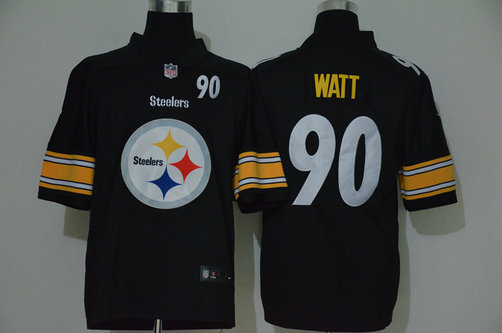Nike Steelers 90 T.J. Watt Black Team Big Logo Number Vapor Untouchable Limited Jersey Nike Steelers 90 T.J. Watt Black Team Big Logo Number Vapor Untouchable Limited Jersey