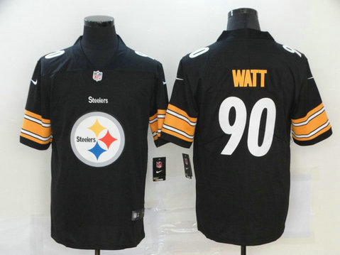 Nike Steelers 90 T.J. Watt Black Team Big Logo Vapor Untouchable Limited Jersey Nike Steelers 90 T.J. Watt Black Team Big Logo Vapor Untouchable Limited Jersey