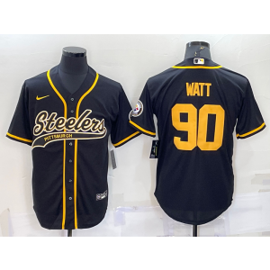 Nike Steelers 90 T.J. Watt Black Vapor Baseball Limited Men Jerseys Nike Steelers 90 T.J. Watt Black Vapor Baseball Limited Men Jerseys