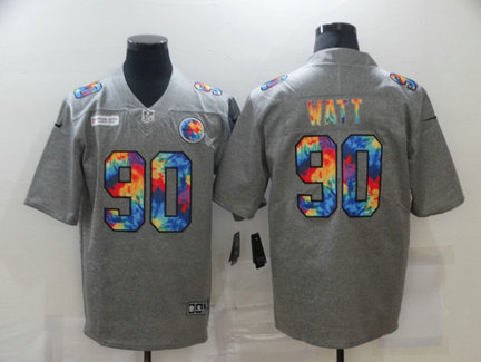 Nike-Steelers-90-T.J.-Watt-Gray-Vapor-Untouchable-Rainbow-Limited-Jersey Nike-Steelers-90-T.J.-Watt-Gray-Vapor-Untouchable-Rainbow-Limited-Jersey