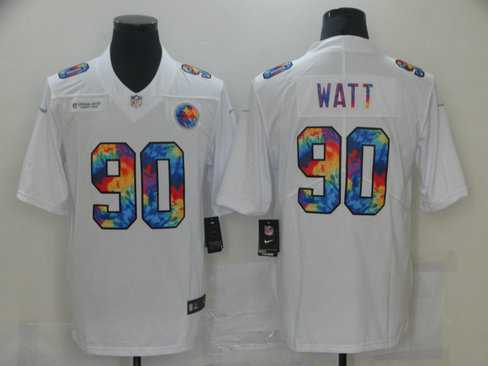 Nike Steelers 90 T.J. Watt White Vapor Untouchable Rainbow Limited Jersey Nike Steelers 90 T.J. Watt White Vapor Untouchable Rainbow Limited Jersey