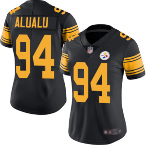 Nike Steelers 94 Tyson Alualu Black Color Rush Limited Women Jersey Nike Steelers 94 Tyson Alualu Black Color Rush Limited Women Jersey