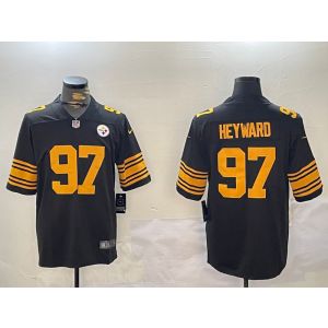 Nike Steelers 97 Cameron Heyward Black Color Rush Limited Men Jersey Nike Steelers 97 Cameron Heyward Black Color Rush Limited Men Jersey