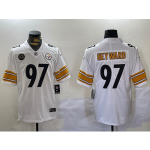 Nike Steelers 97 Cameron Heyward White Logo Vapor Limited Men Jersey Nike Steelers 97 Cameron Heyward White Logo Vapor Limited Men Jersey