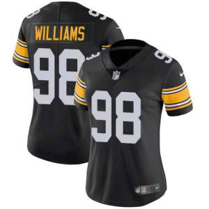 Nike Steelers 98 Vince Williams Black Alternate Women Jersey Nike Steelers 98 Vince Williams Black Alternate Women Jersey
