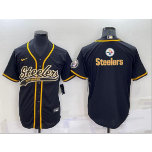 Nike Steelers Blank Black Vapor Baseball Logo Limited Men Jersey Nike Steelers Blank Black Vapor Baseball Logo Limited Men Jersey