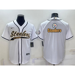 Nike Steelers Blank White Vapor Baseball Logo Limited Men Jersey Nike Steelers Blank White Vapor Baseball Logo Limited Men Jersey