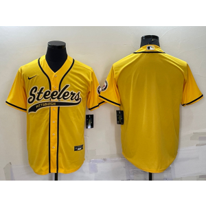 Nike Steelers Blank Yellow Vapor Baseball Limited Men Jersey Nike Steelers Blank Yellow Vapor Baseball Limited Men Jersey