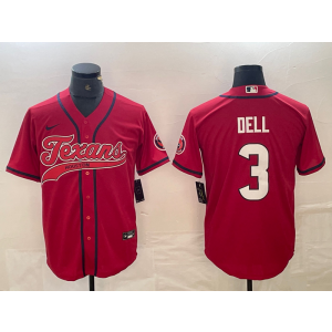 Nike Texans 3 DELL Red Vapor Baseball Limited Men Jersey Nike Texans 3 DELL Red Vapor Baseball Limited Men Jersey