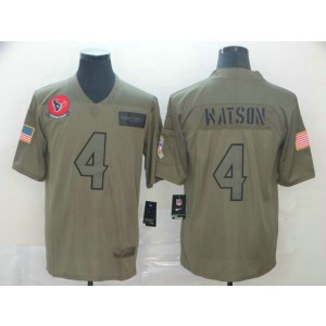 Nike Texans 4 Deshaun Watson 2019 Olive Salute To Service Limited Men Jersey Nike Texans 4 Deshaun Watson 2019 Olive Salute To Service Limited Men Jersey