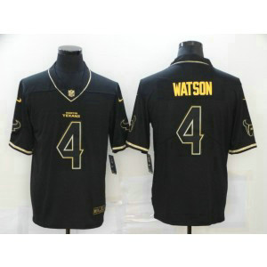 Nike Texans 4 Deshaun Watson 2020 Black Gold Limited Men Jersey Nike Texans 4 Deshaun Watson 2020 Black Gold Limited Men Jersey