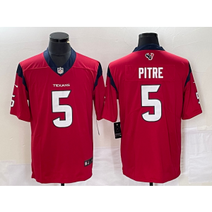 Nike Texans 5 Jalen Pitre Red Vapor Untouchable Limited Men Jersey