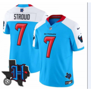 Nike Texans 7 C.J. Stroud New Blue F.U.S.E. Vapor Limited Men Jersey Nike Texans 7 C.J. Stroud New Blue F.U.S.E. Vapor Limited Men Jersey