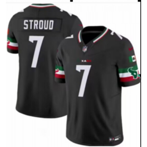Nike Texans 7 CJ Stroud Black Mexico F.U.S.E. Vapor Limited Men Jersey