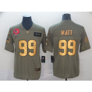 Nike Texans 99 J.J. Watt 2019 Gold Salute To Service Limited Men Jersey Nike Texans 99 J.J. Watt 2019 Gold Salute To Service Limited Men Jersey