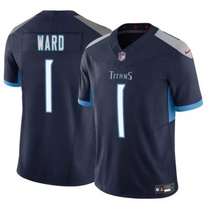 Nike Titans 1 Cameron Ward Navy 2025 Draft F.U.S.E. Vapor Limited Men Jersey Nike Titans 1 Cameron Ward Navy 2025 Draft F.U.S.E. Vapor Limited Men Jersey
