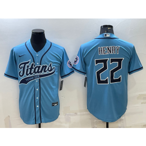 Nike Titans 22 Derrick Henry Blue Vapor Baseball Limited Men Jersey Nike Titans 22 Derrick Henry Blue Vapor Baseball Limited Men Jersey