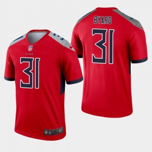 Nike Titans 31 Kevin Byard Red Inverted Legend Men Jersey