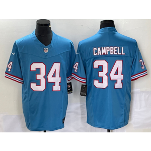 Nike Titans 34 Earl Campbell Blue 2023 F.U.S.E Vapor Limited Men Jersey Nike Titans 34 Earl Campbell Blue 2023 F.U.S.E Vapor Limited Men Jersey