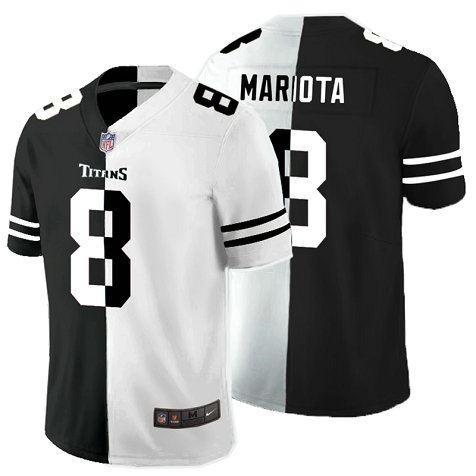Nike Titans 8 Marcus Mariota Black And White Split Vapor Untouchable Limited Jersey Nike Titans 8 Marcus Mariota Black And White Split Vapor Untouchable Limited Jersey