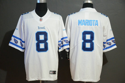 Nike Titans 8 Marcus Mariota White Team Logos Fashion Vapor Limited Jersey Nike Titans 8 Marcus Mariota White Team Logos Fashion Vapor Limited Jersey