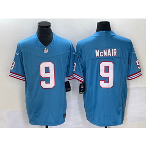Nike Titans 9 Steve McNair Light Blue 2023 F.U.S.E. Vapor Limited Throwback Men Jersey Nike Titans 9 Steve McNair Light Blue 2023 F.U.S.E. Vapor Limited Throwback Men Jersey