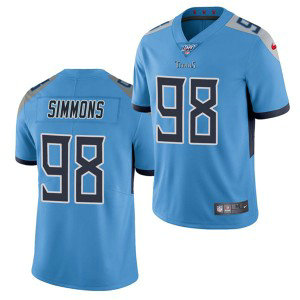 Nike Titans 98 Jeffery Simmons Blue Vapor Untouchable Limited Men Jerseys Nike Titans 98 Jeffery Simmons Blue Vapor Untouchable Limited Men Jerseys