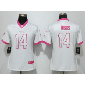 Nike Vikings 14 Stefon Diggs White Pink Women Game Jersey Nike Vikings 14 Stefon Diggs White Pink Women Game Jersey