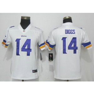 Nike Vikings 14 Stefon Diggs White Vapor Untouchable Limited Women Jersey Nike Vikings 14 Stefon Diggs White Vapor Untouchable Limited Women Jersey