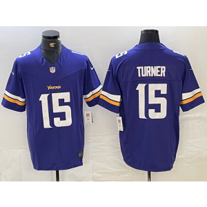 Nike Vikings 15 Turner Purple F.U.S.E. Vapor Limited Men Jersey Nike Vikings 15 Turner Purple F.U.S.E. Vapor Limited Men Jersey