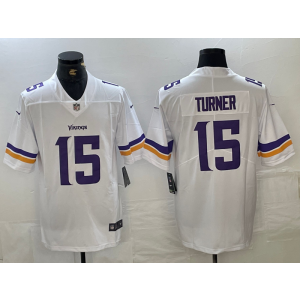 Nike Vikings 15 Turner White Vapor Untouchable Limited Men Jersey Nike Vikings 15 Turner White Vapor Untouchable Limited Men Jersey