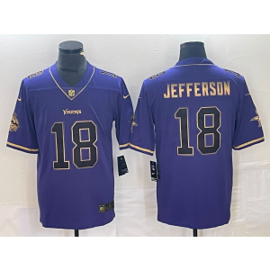 Nike Vikings 18 Jefferson Purple Gold Vapor Limited Men Jersey Nike Vikings 18 Jefferson Purple Gold Vapor Limited Men Jersey