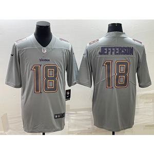 Nike Vikings 18 Justin Jefferson Grey Atmosphere Fashion Vapor Limited Men Jersey Nike Vikings 18 Justin Jefferson Grey Atmosphere Fashion Vapor Limited Men Jersey
