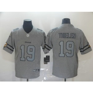 Nike Vikings 19 Adam Thielen 2019 Gray Gridiron Gray Vapor Untouchable Limited Men Jersey