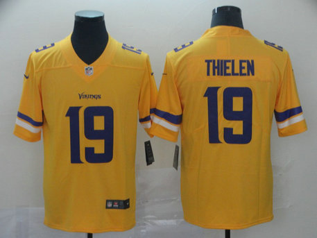 Nike Vikings 19 Adam Thielen Gold Inverted Legend Limited Jersey Nike Vikings 19 Adam Thielen Gold Inverted Legend Limited Jersey